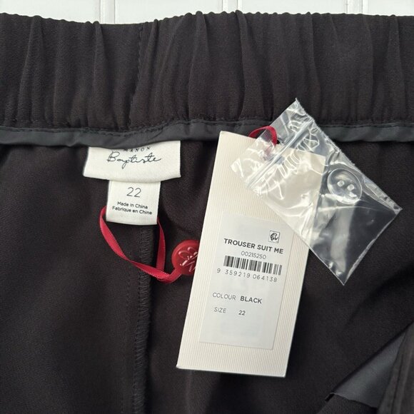 Manon Baptiste Suit Me Trouser Pants (Plus Size 22) Black Wide Leg Office Work - Picture 8 of 8